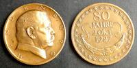 Deutschland Medaille 1927 Hindenburg / 80 Jahre 2.10.1927 vzgl 60,00 EUR  + 16,00 EUR frais d'envoi