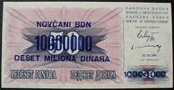 Bosnien-Herzegowina 10 Mio. Dinara P. 36 / Wertaufdruck auf P.12a -