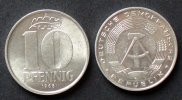 DDR 10 Pfennig S.10 / Al / Staatswappen - Wertangabe, darüber Eichenblatt -