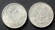 DDR 10 Pfennig S.10 / Al / Staatswappen - Wertangabe, darüber Eichenblatt -