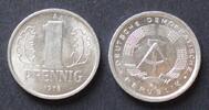 DDR 1 Pfennig S.8 / Al / Staatswappen - Wertangabe, zwischen Eichenzweigen -