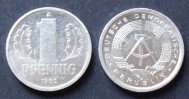 DDR 1 Pfennig S.8 / Al / Staatswappen - Wertangabe, zwischen Eichenzweigen -