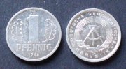 DDR 1 Pfennig S.8 / Al / Staatswappen - Wertangabe, zwischen Eichenzweigen -