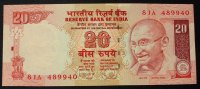 Indien 20 Rupees 2009 P. 96 d kfr 3,50 EUR prix TTC + 6,00 EUR frais d'envoi