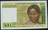 Madagaskar 500 Francs ND(1994) P. 75 / Serie A kfr 4,00 EUR  + 6,00 EUR frais d'envoi