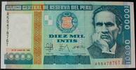 Peru 10.000 Intis 28.6.1988 P. 140 kfr 1,80 EUR  + 6,00 EUR frais d'envoi