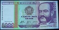 Peru 5.000 Intis 28.6.1988 P. 137 kfr 1,40 EUR  + 6,00 EUR frais d'envoi