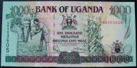 Uganda 1.000 Shillings 1994 P. 36 kfr 5,50 EUR prix TTC + 9,00 EUR frais d'envoi