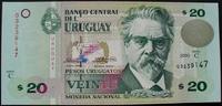 Uruguay 20 Pesos Uruguayos 2011 P. 83 / Serie F kfr 4,00 EUR  + 6,00 EUR frais d'envoi
