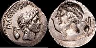 Ceca siciliana incierta Denario 37/6 a.C. IMPERIO ROMANO vz 3800,00 EUR  + 18,00 EUR frais d'envoi