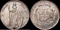 MEGABYTE 8 Reales 1855 Per&uacute; EBC 650,00 EUR  + 12,00 EUR frais d'envoi