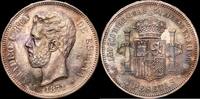 Madrid 5 Pesetas 1871 *18-71* 1871-1873 Amadeo I EBC+ 450,00 EUR  + 15,00 EUR frais d'envoi