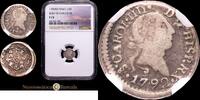 Chile 1/4 Real 1792 1788-1808 Carlos IV Encapsulado por NGC como F 15 650,00 EUR  + 12,00 EUR frais d'envoi