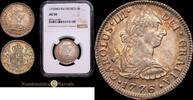 M&eacute;xico 2 Reales 1776 1759-1788 Carlos III Encapsulada por NGC como AU 50 1650,00 EUR  + 12,00 EUR frais d'envoi