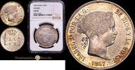 Madrid 20 Reales 1857 1833-1868 Isabel II  1100,00 EUR  + 12,00 EUR frais d'envoi