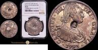 Mexico 5 chelines, aplicado en 1797 sobre una moneda de 8 1793 1788-1808... 1675,00 EUR  + 12,00 EUR frais d'envoi