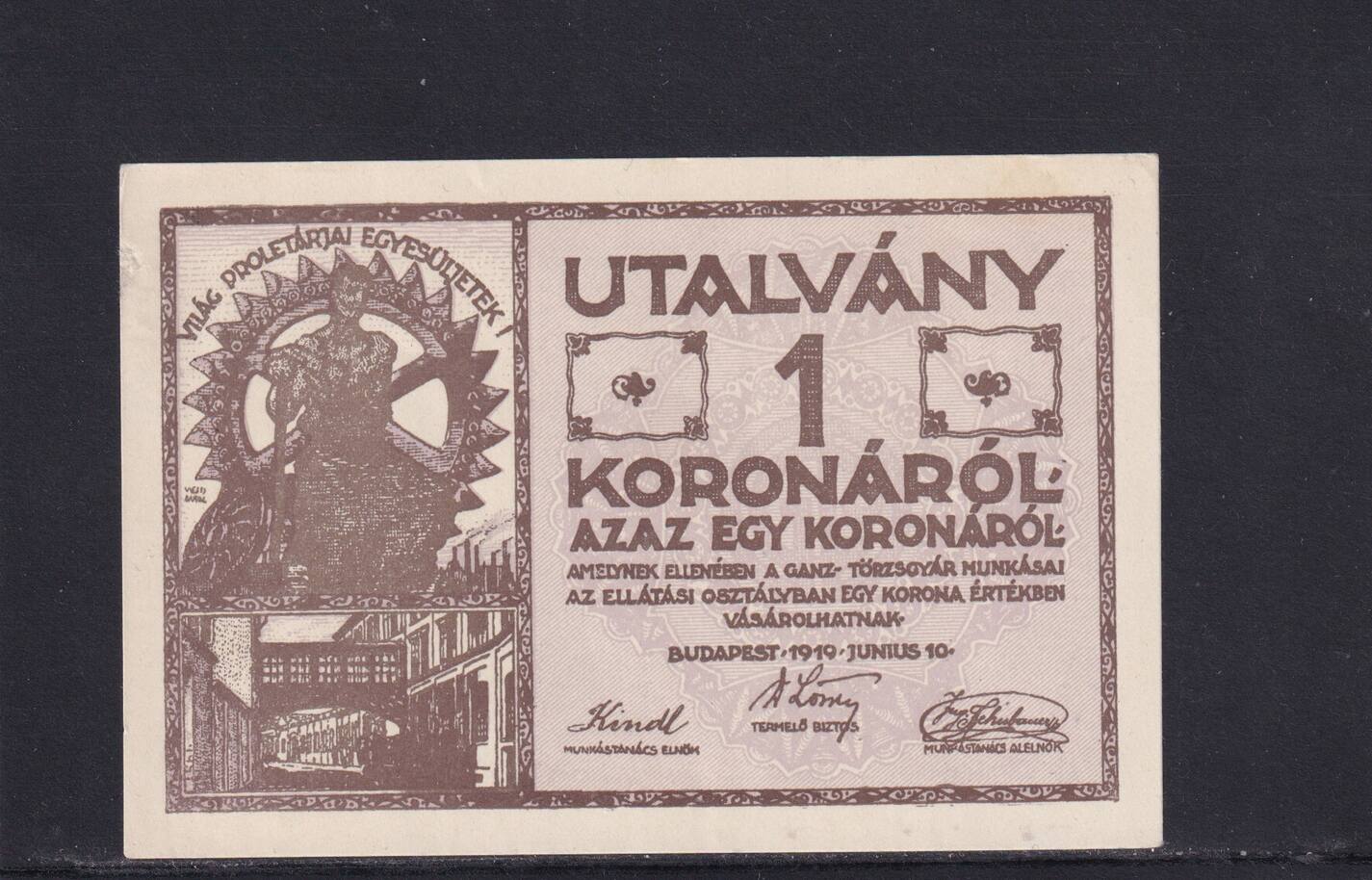 Ungarn 1 Krone 1919 Budapest, SUP+, | MA-Shops