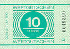 Deutschland, DDR 10 Pfennig Gefängnisgeld Serie B Rückseite leer -