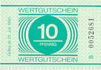 Deutschland, DDR 10 Pfennig Gefängnisgeld Serie B Rückseite leer -