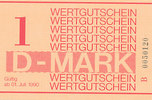Deutschland, DDR 1 D-Mark Gefängnisgeld Serie B Rückseite leer -