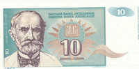 Jugoslawien 10 Dinara 1994 Kassenfrisch I 1,99 EUR prix TTC + 7,00 EUR frais d'envoi