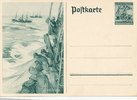 Deutsches Reich, Drittes Reich, Propaganda Postkarte Ganzsache,Hochseefischer, -