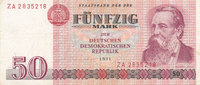 Deutschland,DDR, 50 Mark 1971 Ro.360b Typensatz,Ersatznote, gebraucht III, 4,99 EUR prix TTC + 7,00 EUR frais d'envoi