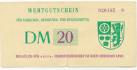 BRD,Thüringen, 20 DM Wertgutschein,Kreis Weimarer Land, -