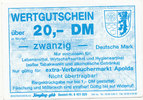 BRD,Thüringen, 20 DM Wertgutschein, Verbrauchermarkt Apolda, -