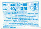 BRD,Thüringen, 10 DM Wertgutschein, Verbrauchermarkt Apolda, -
