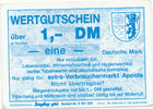 BRD,Thüringen, 1 DM Wertgutschein, Verbrauchermarkt Apolda, -