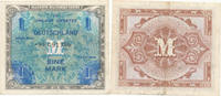Deutsches Reich, Alliierte Besatzung, 1 Mark Ro.201d UdSSR Druck, KN 8stellig, -