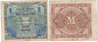 Deutsches Reich, Alliierte Besatzung, 1 Mark Ro.201d UdSSR Druck, KN 8stellig, -