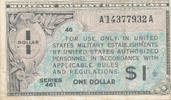 Deutschland, Alliierte Besatzung, 1 Dollar Ausgaben für die US Streitkräfte,Serie 461, -