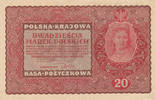 Polen 20 Marek 1919 leicht gebraucht II-, 12,99 EUR prix TTC + 7,00 EUR frais d'envoi