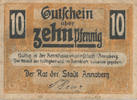 Deutsches Reich,Sachsen, 10 Pfennig o.J. Annaberg, Stadt, Amtshauptmanns... 1,99 EUR prix TTC + 7,00 EUR frais d'envoi