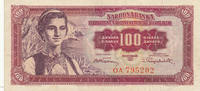 Jugoslawien 100 Dinar -