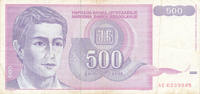 Jugoslawien 500 Dinar -