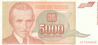 Jugoslawien 5000 Dinar -