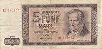 Deutschland,DDR, 5 Mark Ro.354a Serie:EH, -