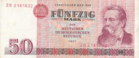 Deutschland,DDR, 50 Mark 1971 Ro.360b Typensatz 1.Auflage, Austauschnote... 4,99 EUR prix TTC + 7,00 EUR frais d'envoi
