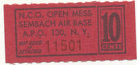 Deutschland,BRD, 10 Cents Sembach,Air Base,Amerikanische Streitkräfte in Deutschland, -