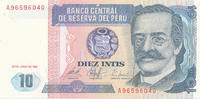 Peru 10 Intis -