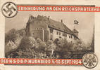 Ansichtskarte 1934 Deutsches Reich, Drittes Reich, Nürnberg,Reichsparteitag, gelaufen, stärker gebraucht,Marke fehlt,Eckbug,