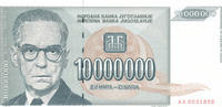 Jugoslawien 10 Millionen Dinara -