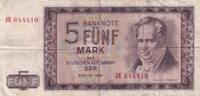 Deutschland,DDR, 5 Mark Ro.354a Serie: JX, -