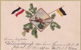 Deutsches Reich, Kaiserreich, Patriotische Ansichtskarte Schwarz-Weiß-Rot, -