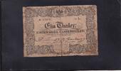 Altdeutschland, Schwarzburg-Rudolstadt, 1 Thaler Papier zweilagig, Fälschung aus der Zeit?, Serie L unbekannt, -