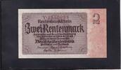 Drittes Reich, Deutsche Rentenbank, 2 Rentenmark Ro. 167aF, DEU-223aF, Reichsdruck, KN 7stellig rotbraun, -