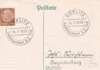 Postkarte 1939 Deutsches Reich,Sachsen , Görlitz Landungsfahrt LZ 130, unbeschrieben, leichte Stockflecke,